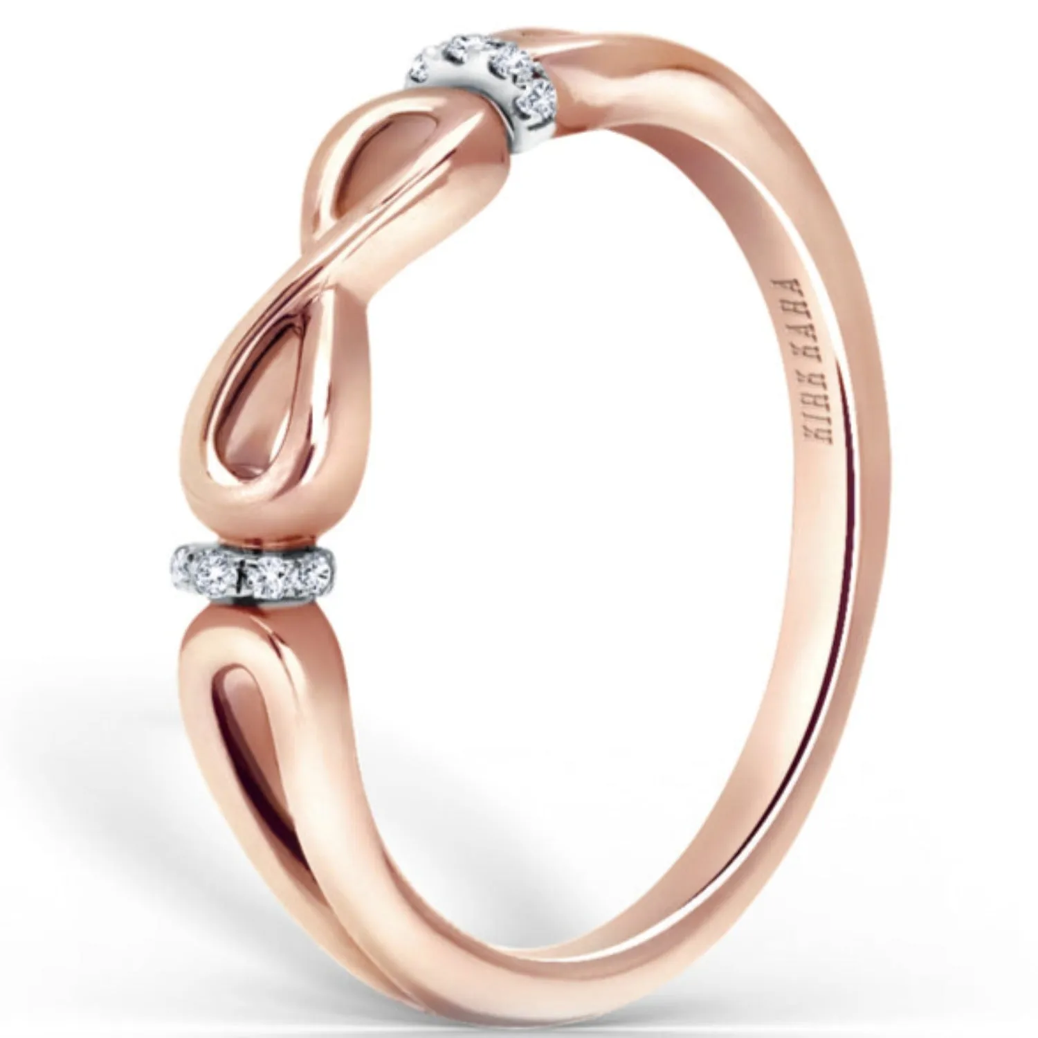 Kirk Kara "Pirouetta" Infinity Design Twist Diamond Wedding Band