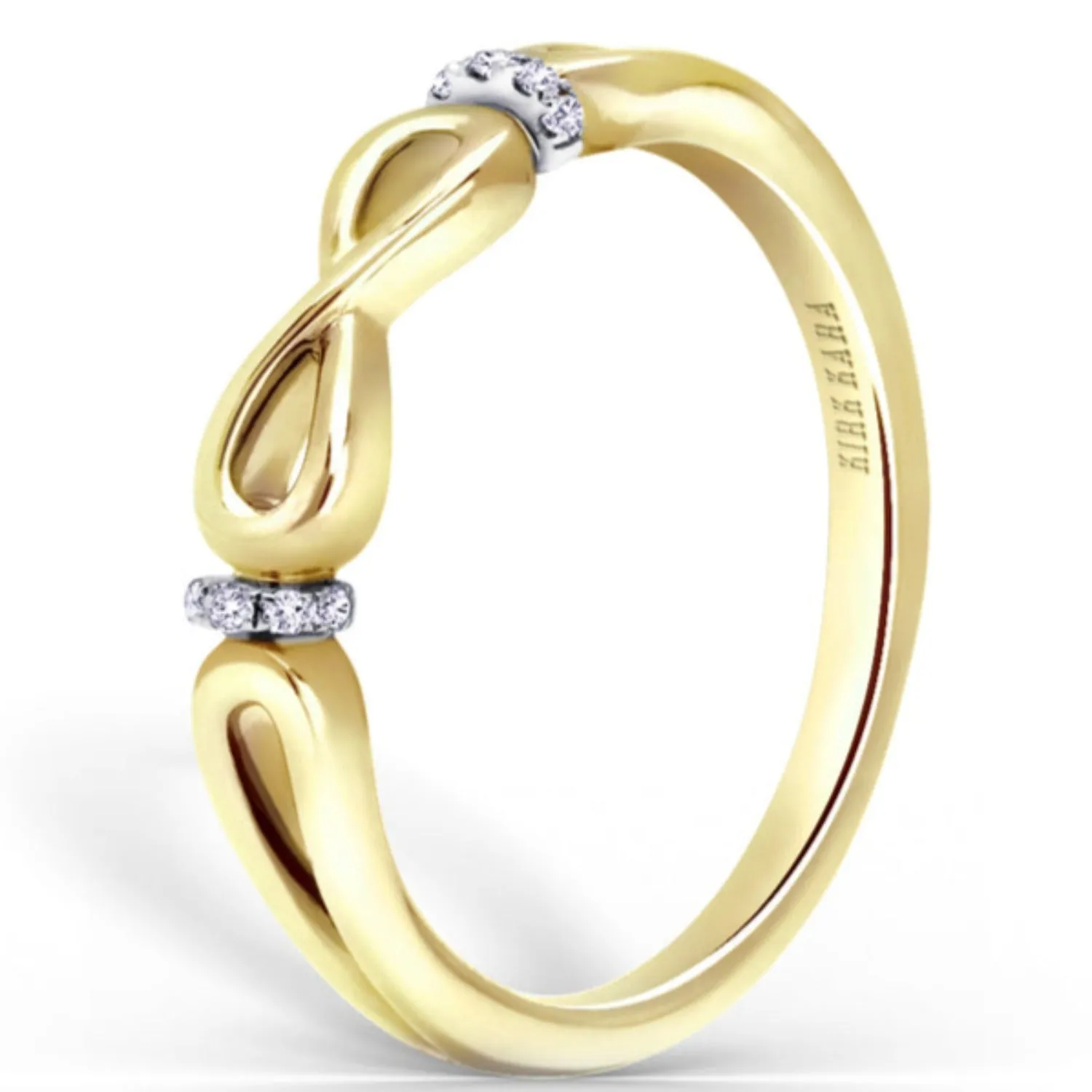 Kirk Kara "Pirouetta" Infinity Design Twist Diamond Wedding Band