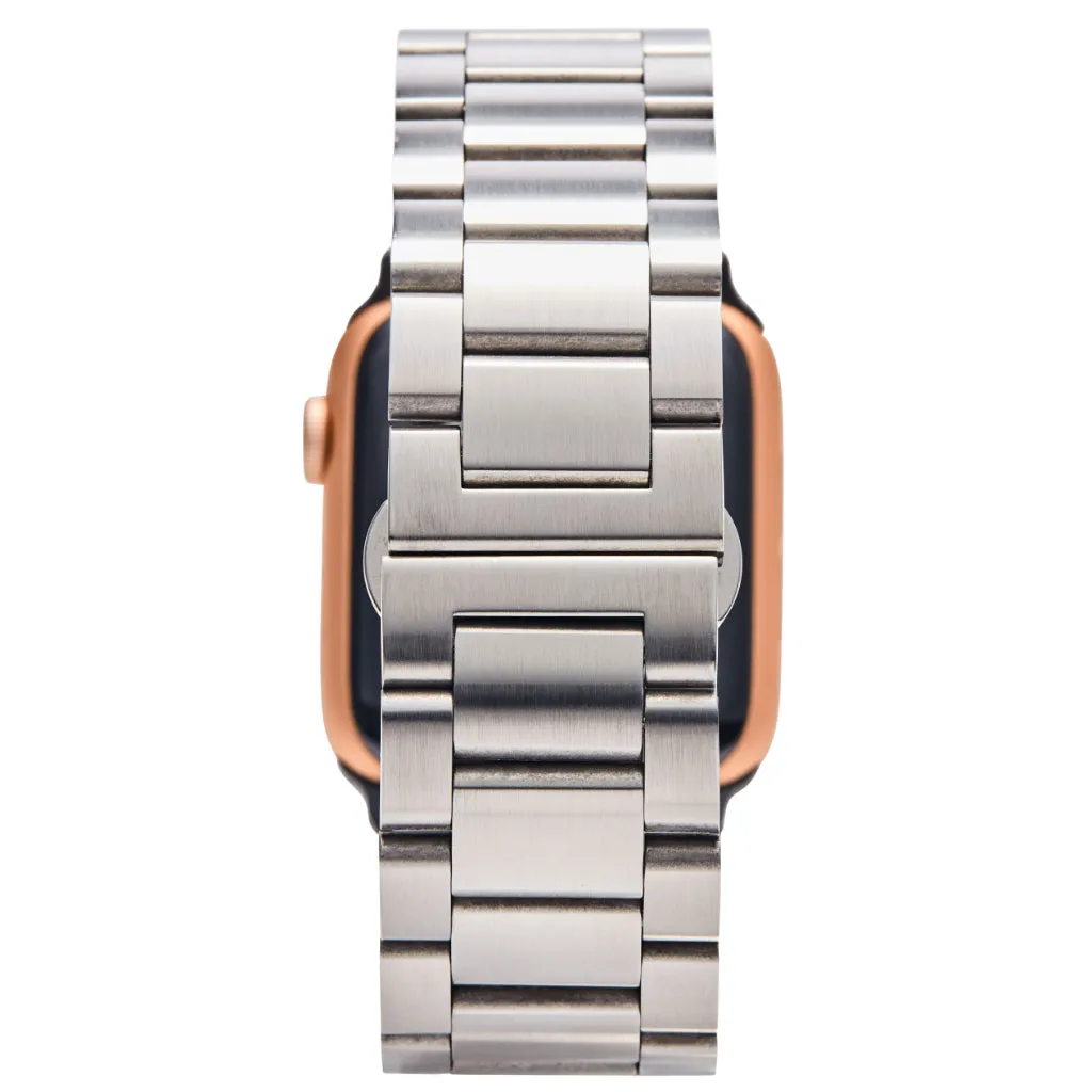Koa Wood and Stainless iWatch Band (24mm Width)