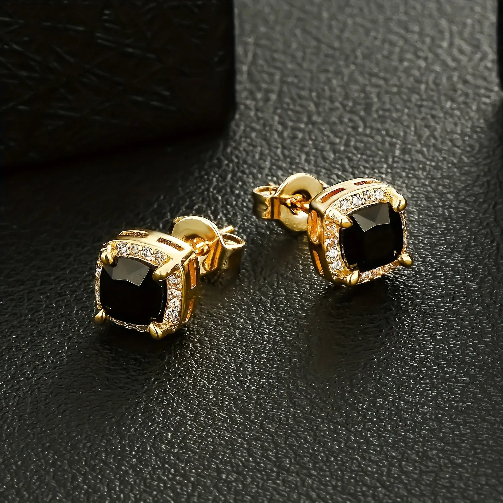 KRKC&CO Men's 6mm Zircon Earrings - Wedding Gift - Couple Earrings