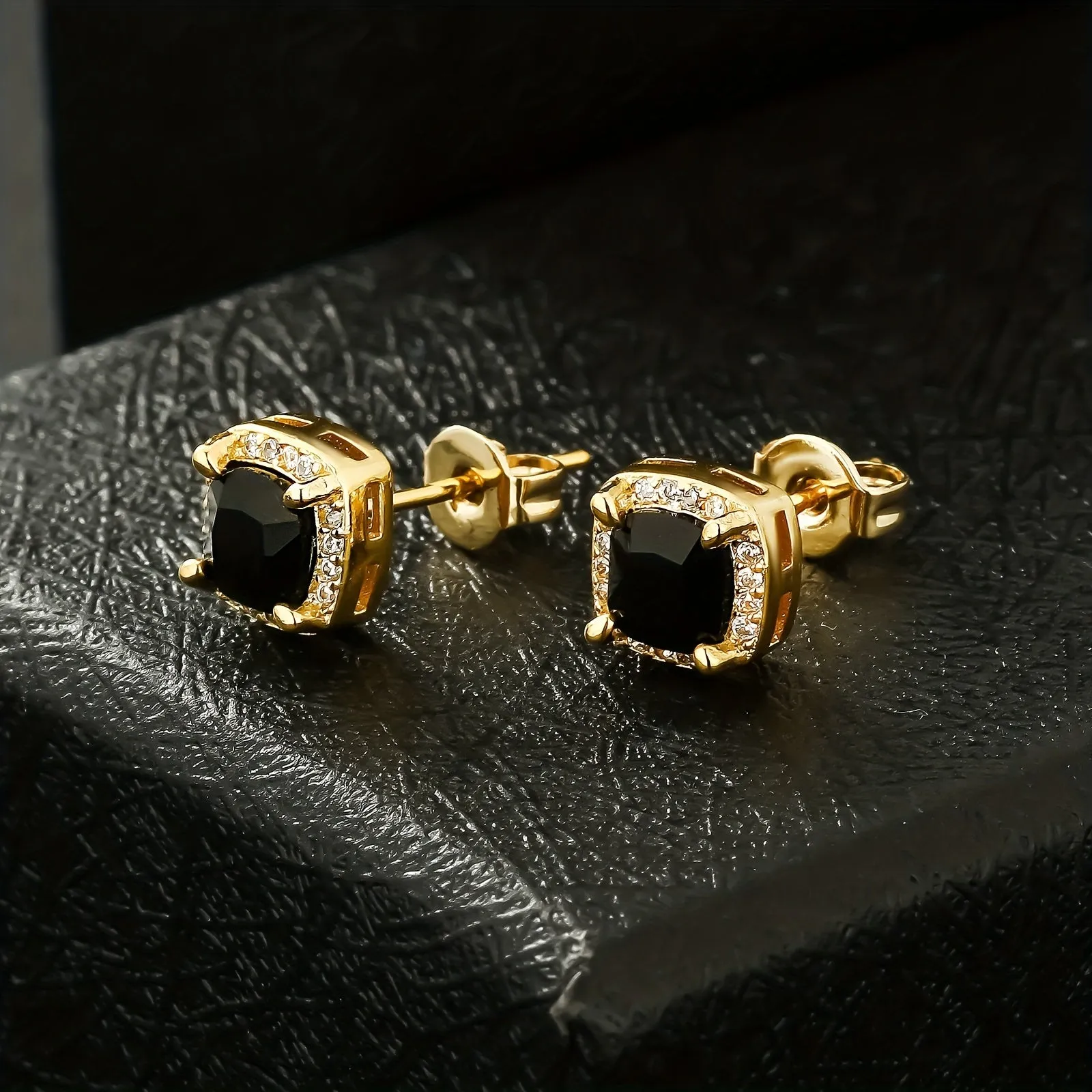 KRKC&CO Men's 6mm Zircon Earrings - Wedding Gift - Couple Earrings