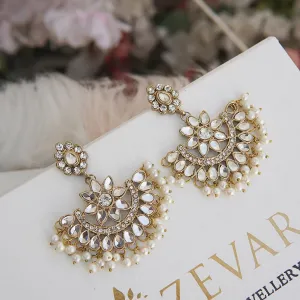 Kundan Cut Chand Bali Earrings