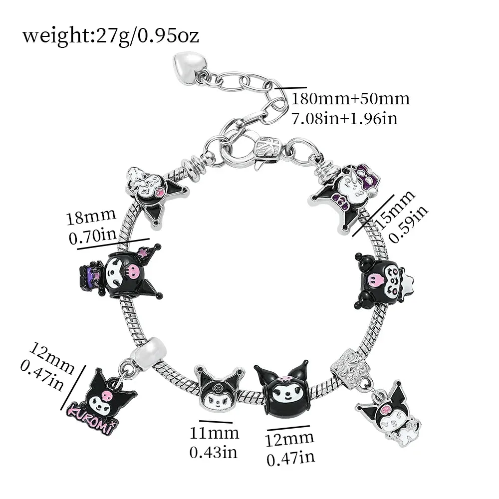 Kuromi Charms Bracelets (Sanrio Kuromi Charm Dangles)