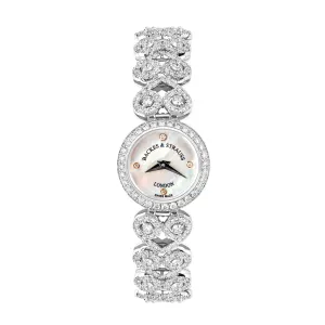 Lady Victoria Luxury Diamond Watch for Women - 18 mm White Gold - Backes & Strauss