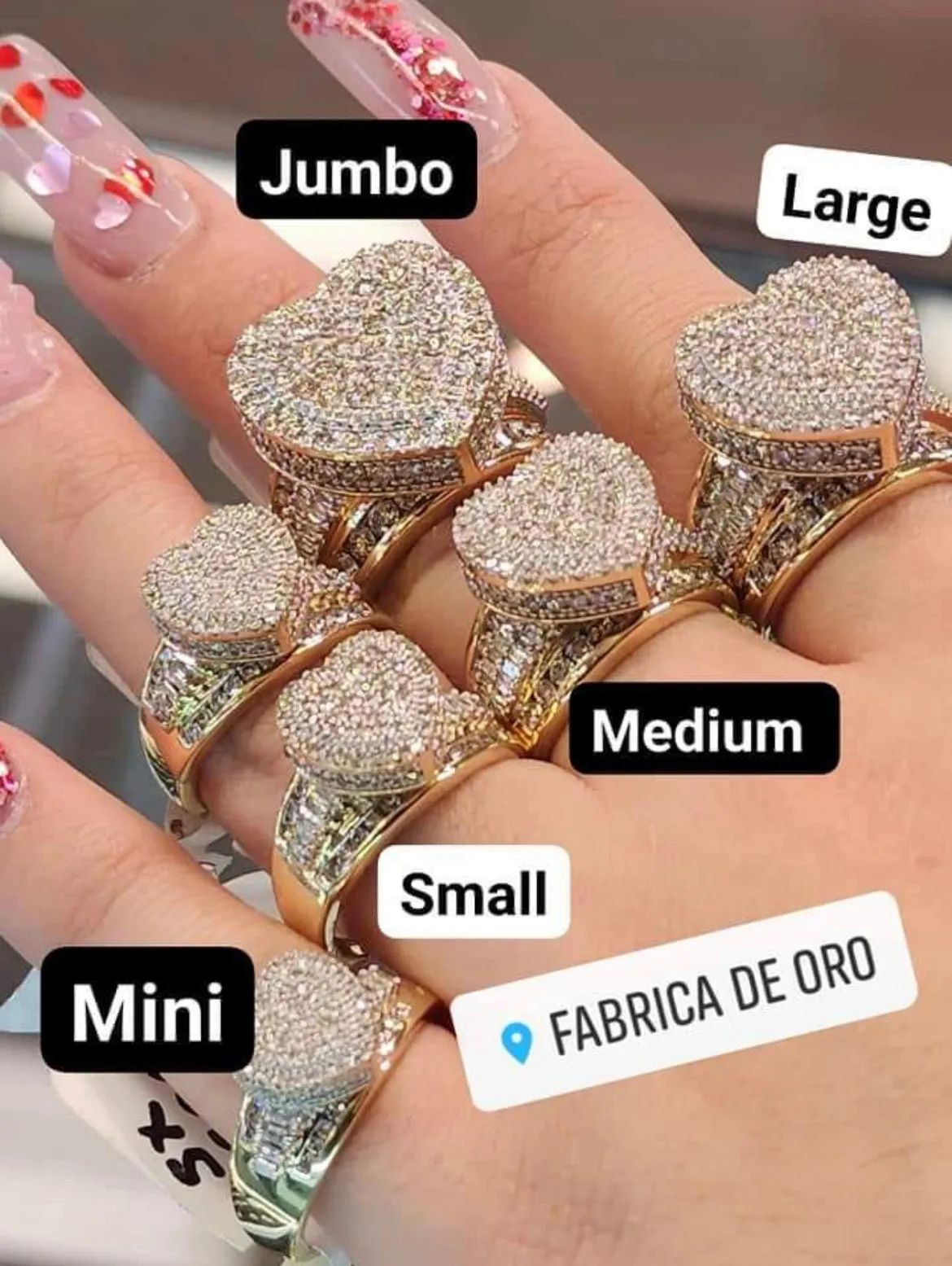 Large Heart Shaped Diamond Ring