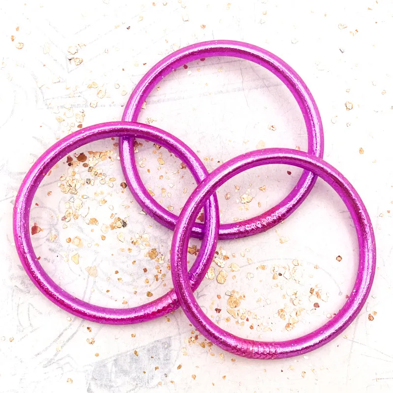 Large - Purple Buddha Leather Bracelet - Paris Find