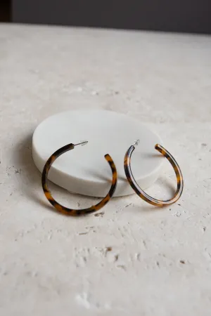 Large Tortoise Hoop Earrings