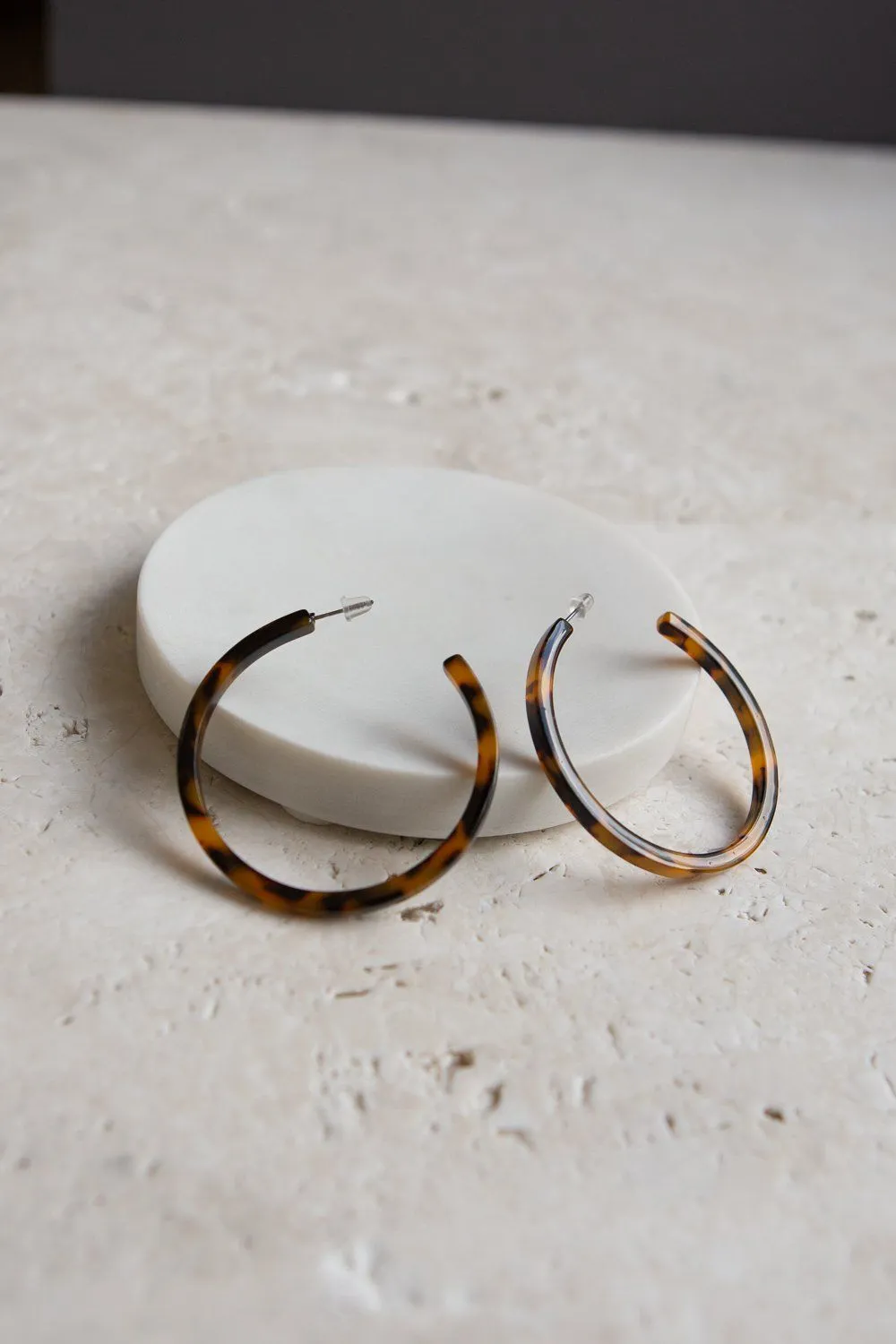 Large Tortoise Hoop Earrings