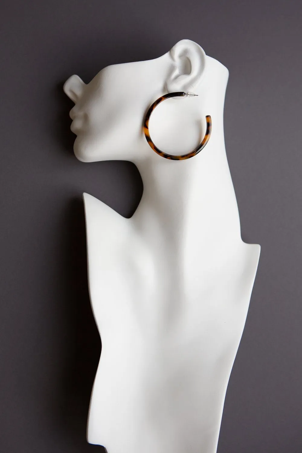Large Tortoise Hoop Earrings
