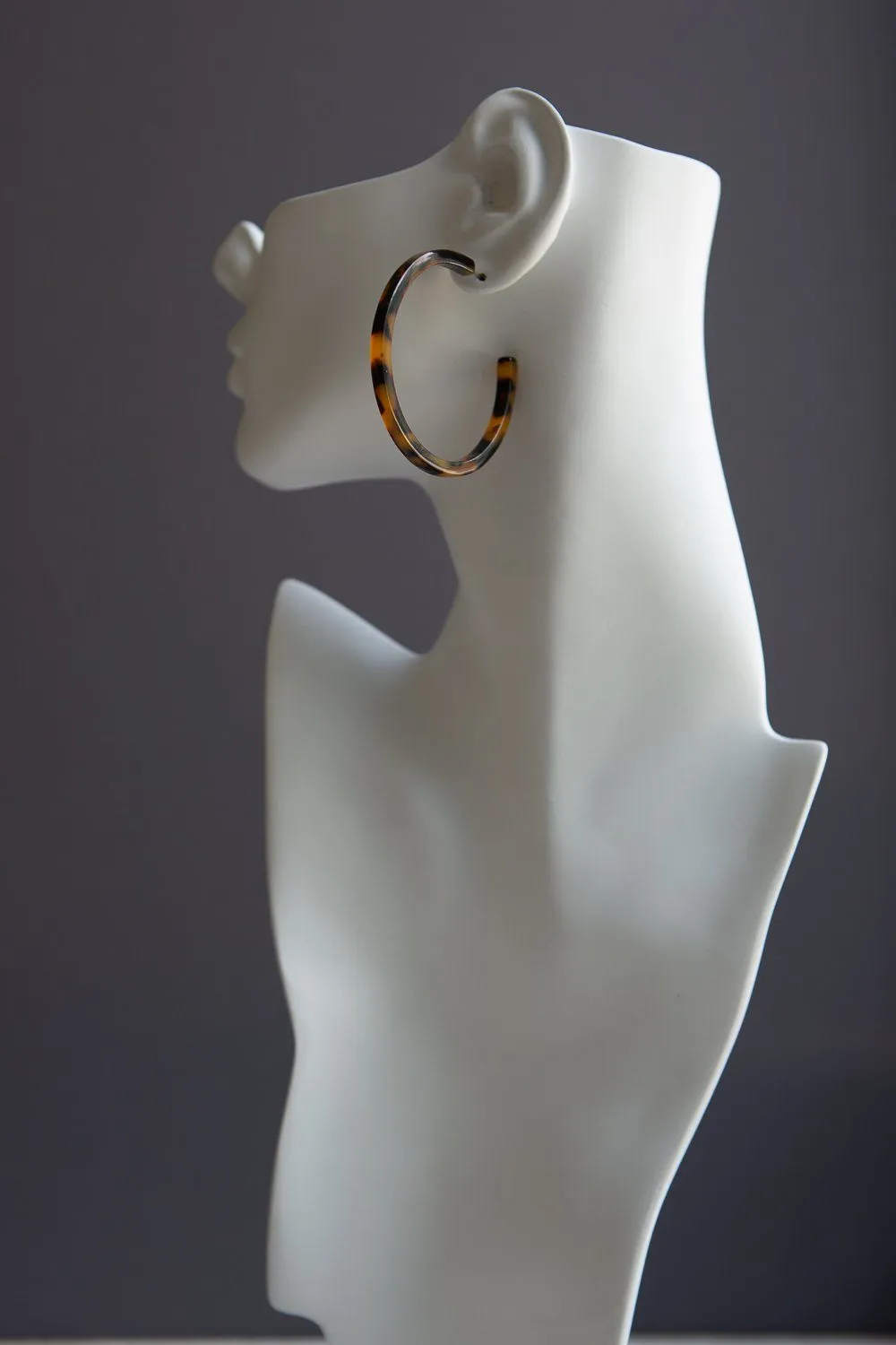 Large Tortoise Hoop Earrings