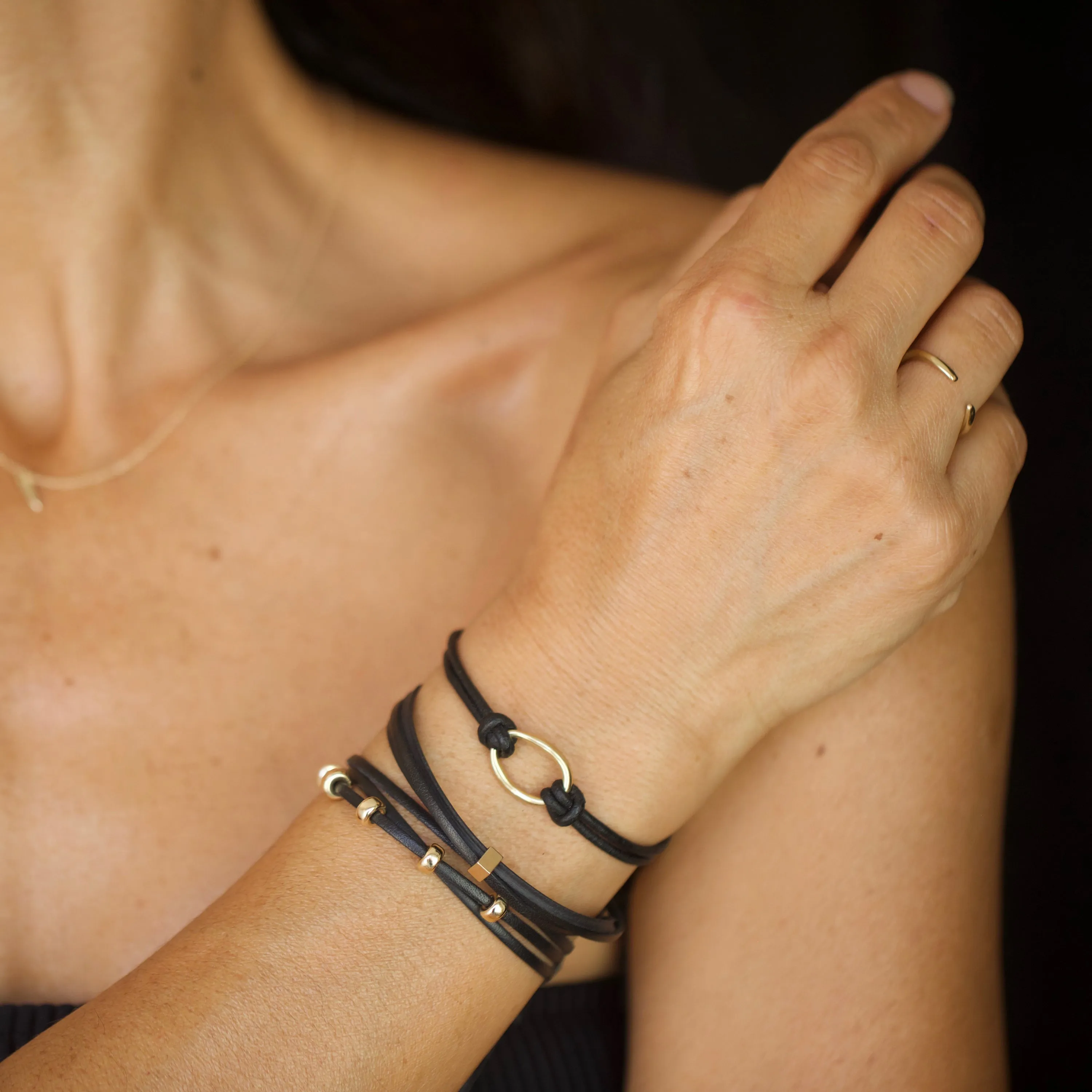 Leather Bracelet Set