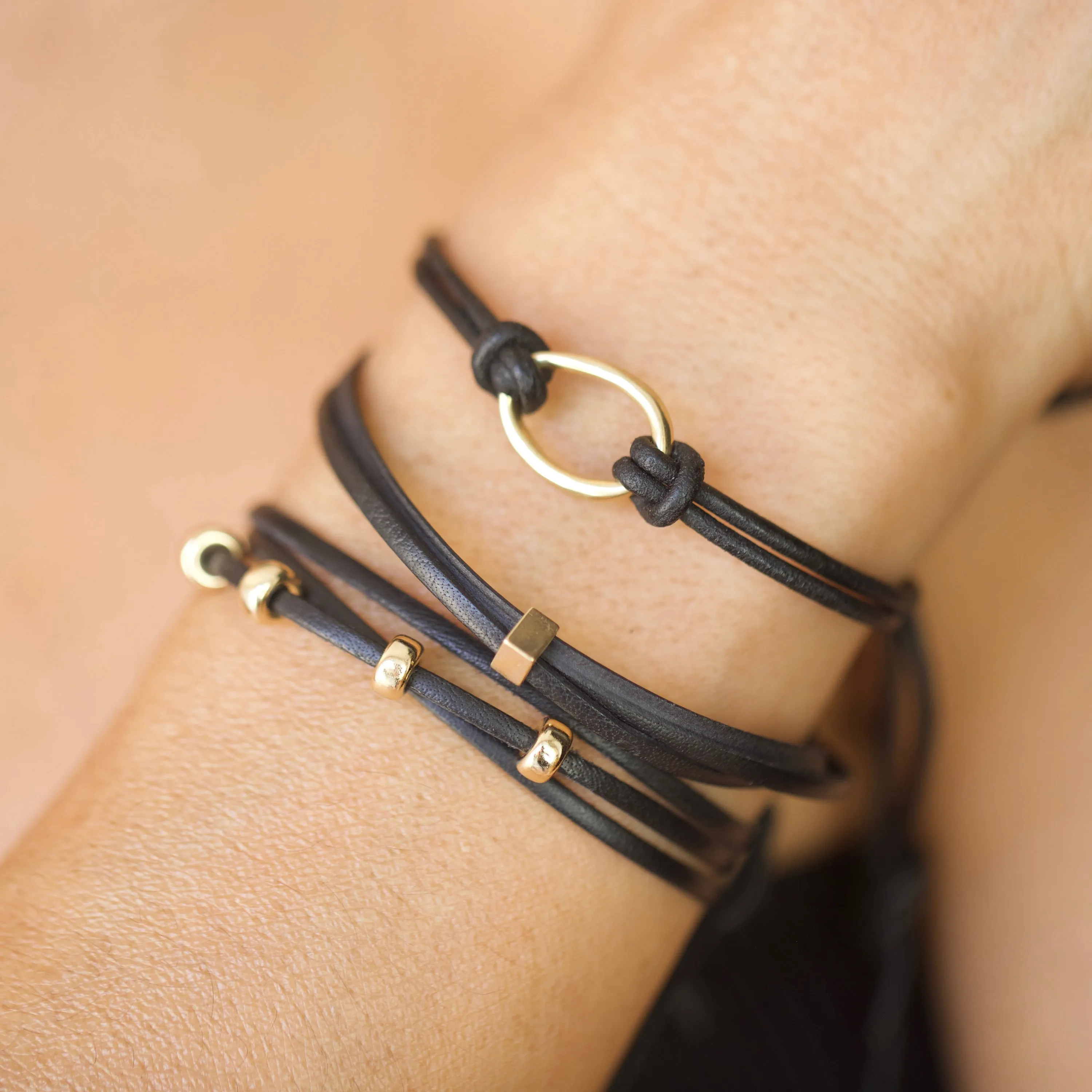 Leather Bracelet Set