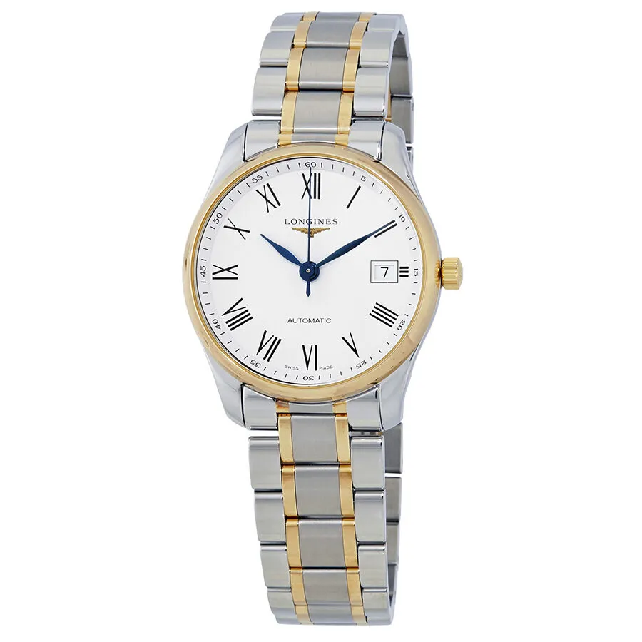 Longines Master Automatic White Dial Stainless Steel with Gold Band Automatic Men's Watch L2.518.5.11.7