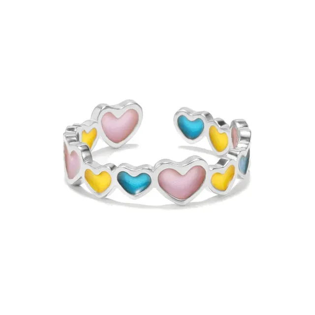 Luminous heart-shaped finger ring