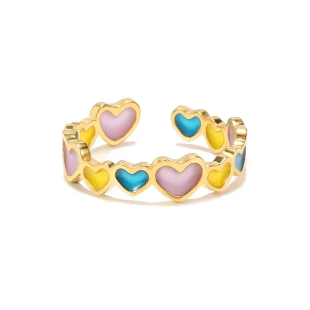 Luminous heart-shaped finger ring