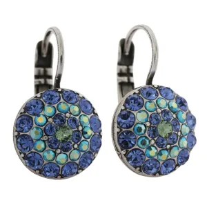 Mariana "Capri" Silver Plated Round Pavé Crystal Earrings, 1141 17