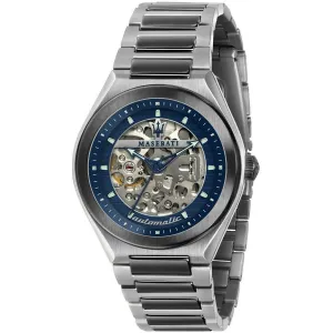 Maserati Triconic Two-Tone Stainless Steel Blue Dial Automatic Watch for Gents - R8823139001