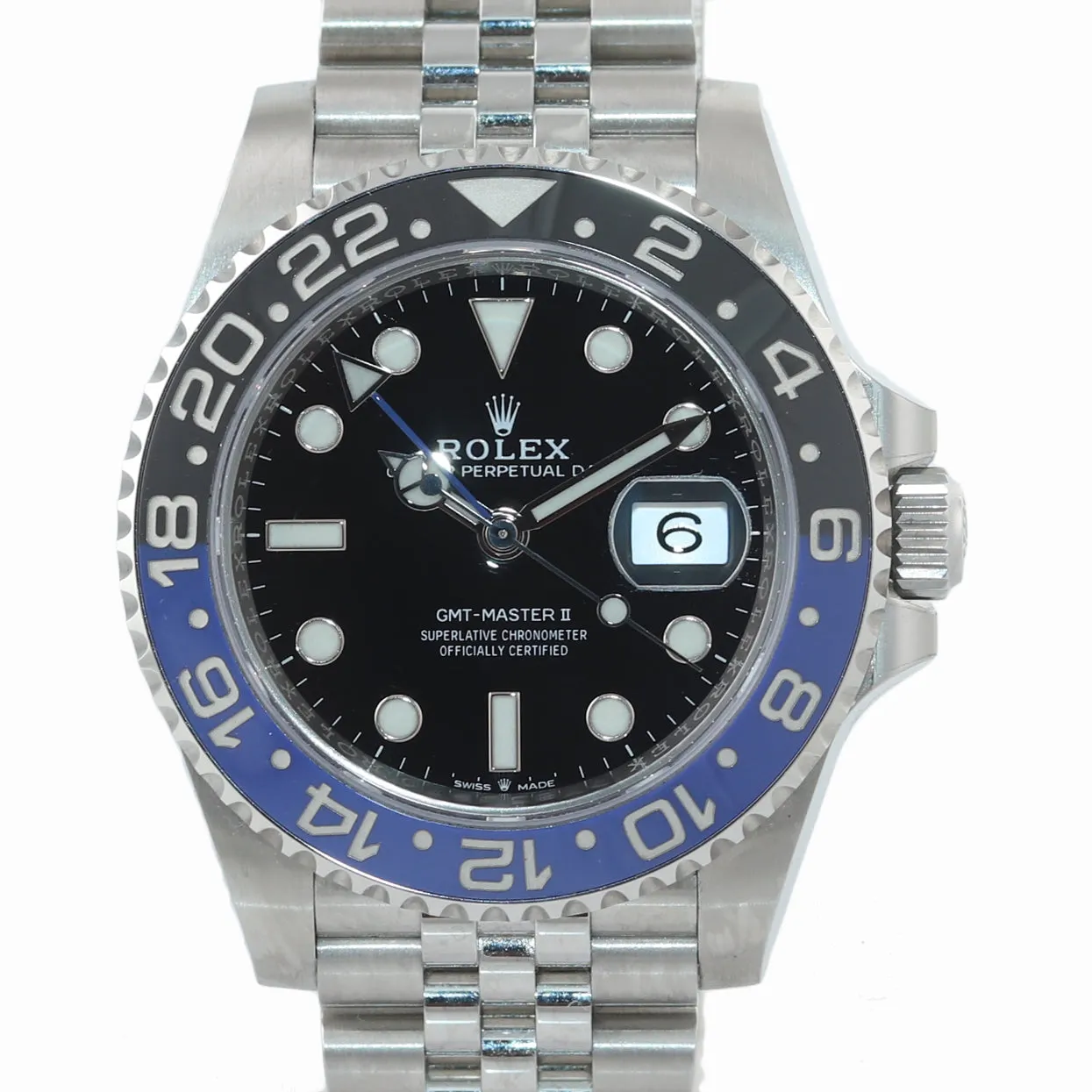 MAY 2020 NEW Rolex GMT Master Batman Black Blue Jubilee Ceramic 126710 Watch