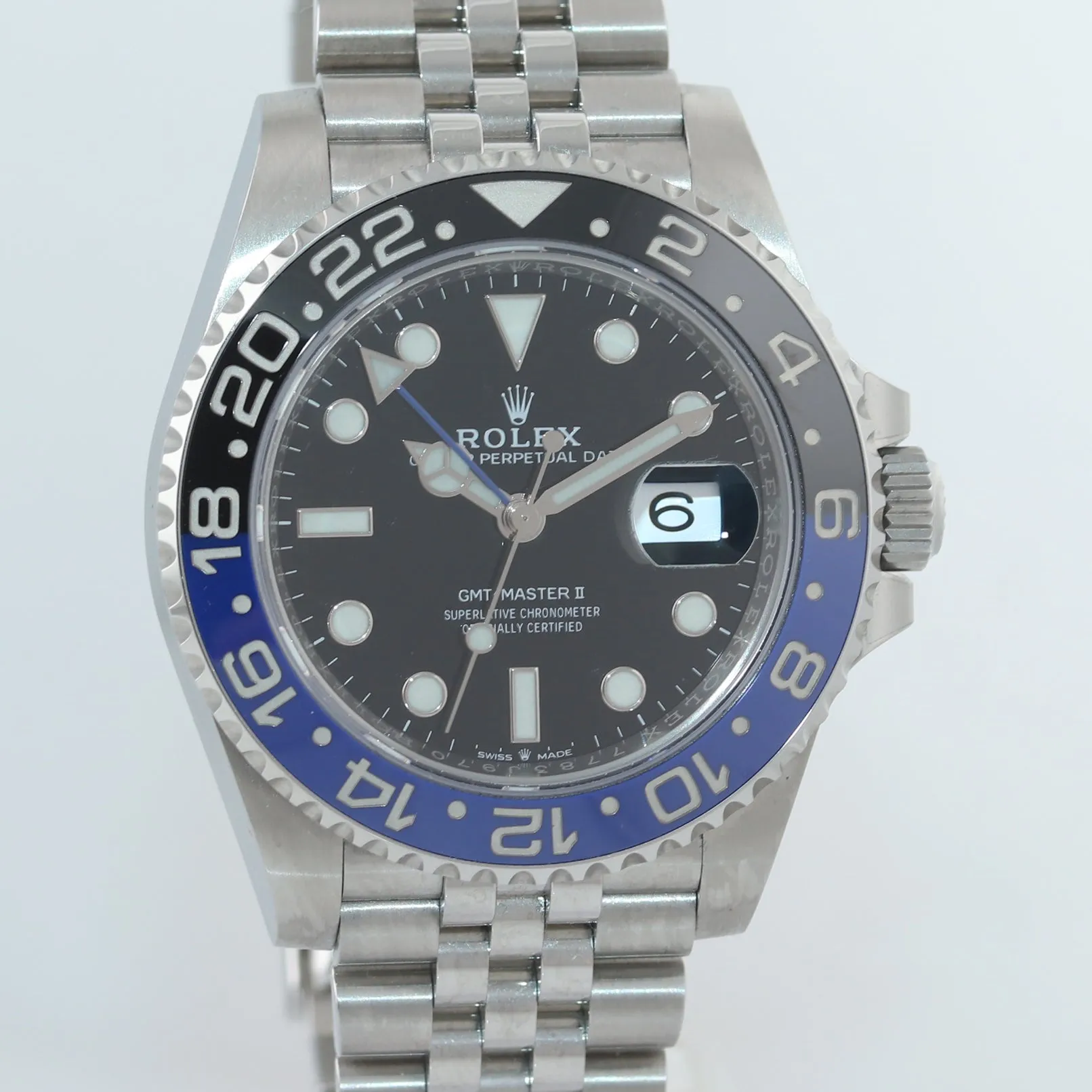 MAY 2020 NEW Rolex GMT Master Batman Black Blue Jubilee Ceramic 126710 Watch