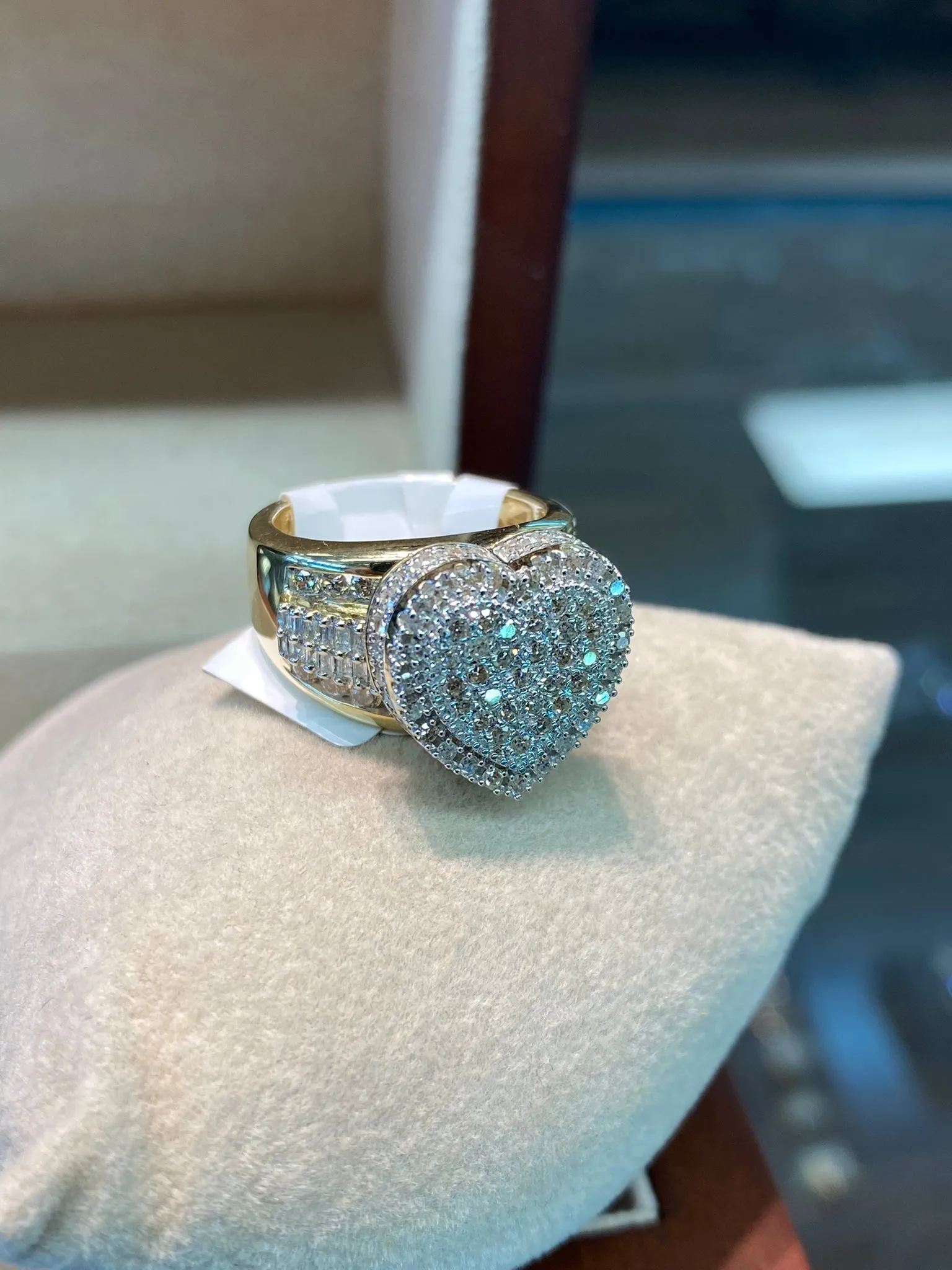 Medium Heart Shaped Diamond Ring