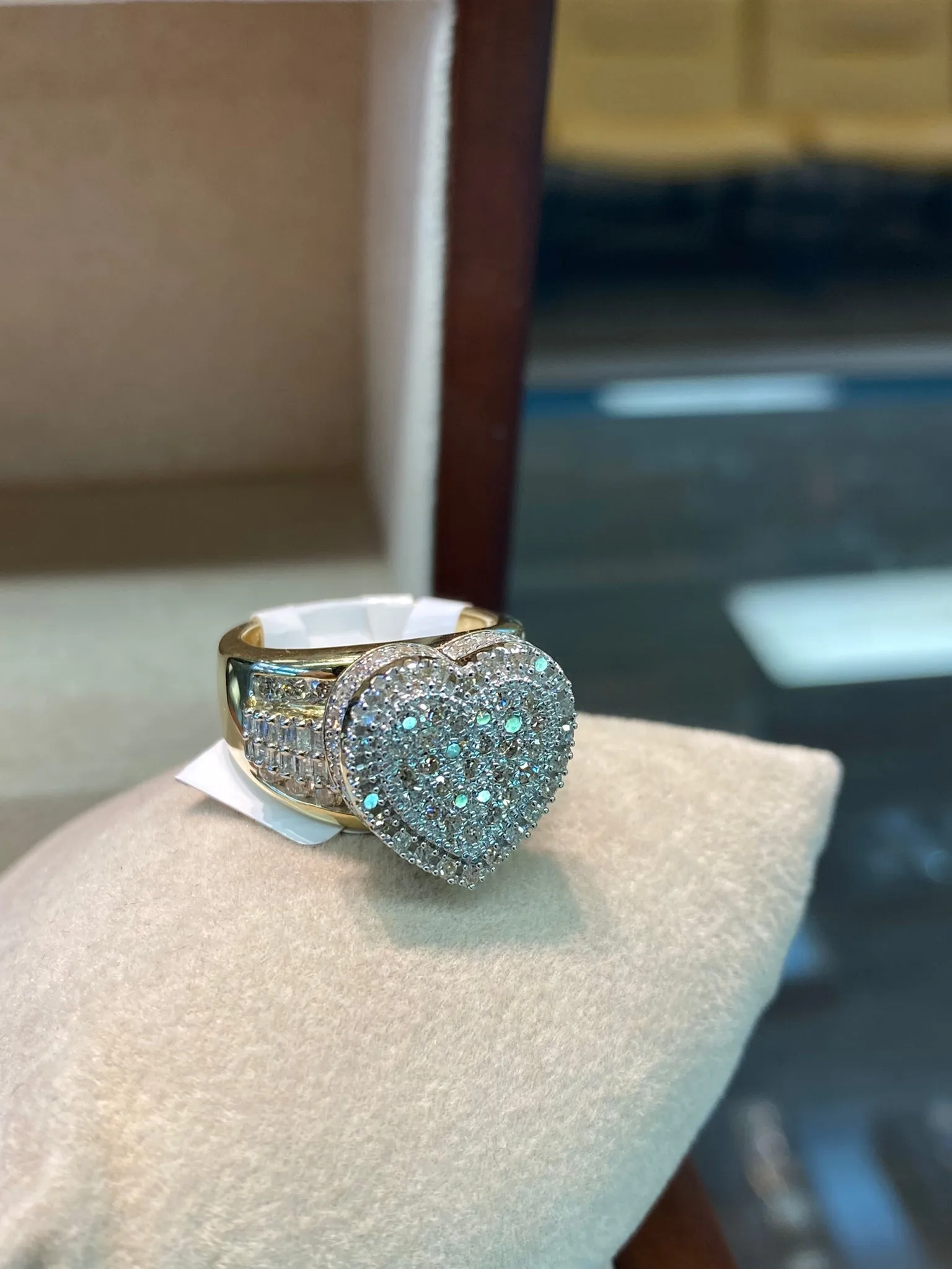 Medium Heart Shaped Diamond Ring
