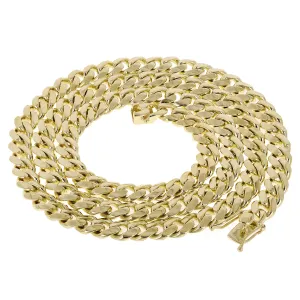 Men's 10k Yellow Gold Solid Miami Cuban Link Bracelet 7.5" 8mm 27.3 grams