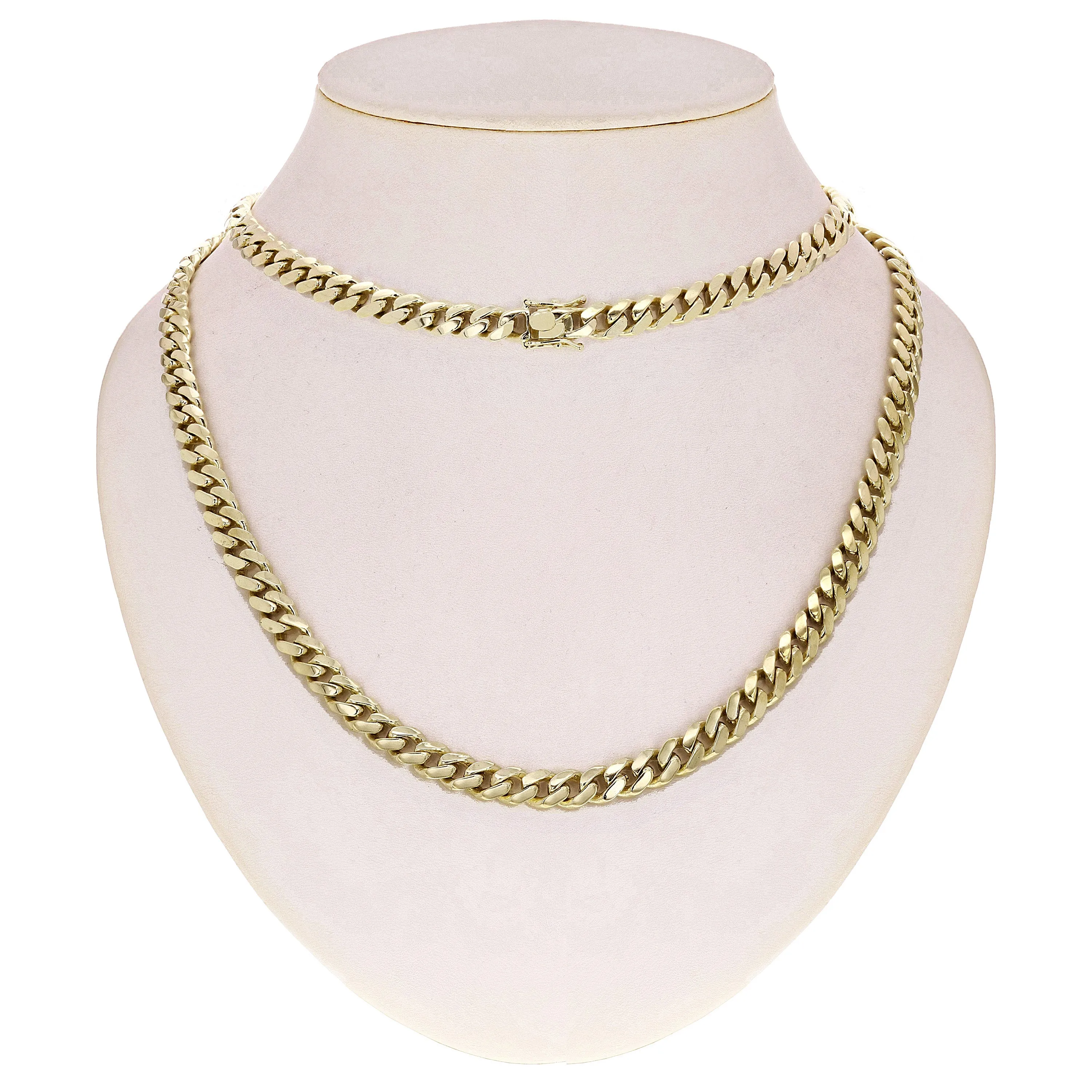 Men's 10k Yellow Gold Solid Miami Cuban Link Bracelet 7.5" 8mm 27.3 grams