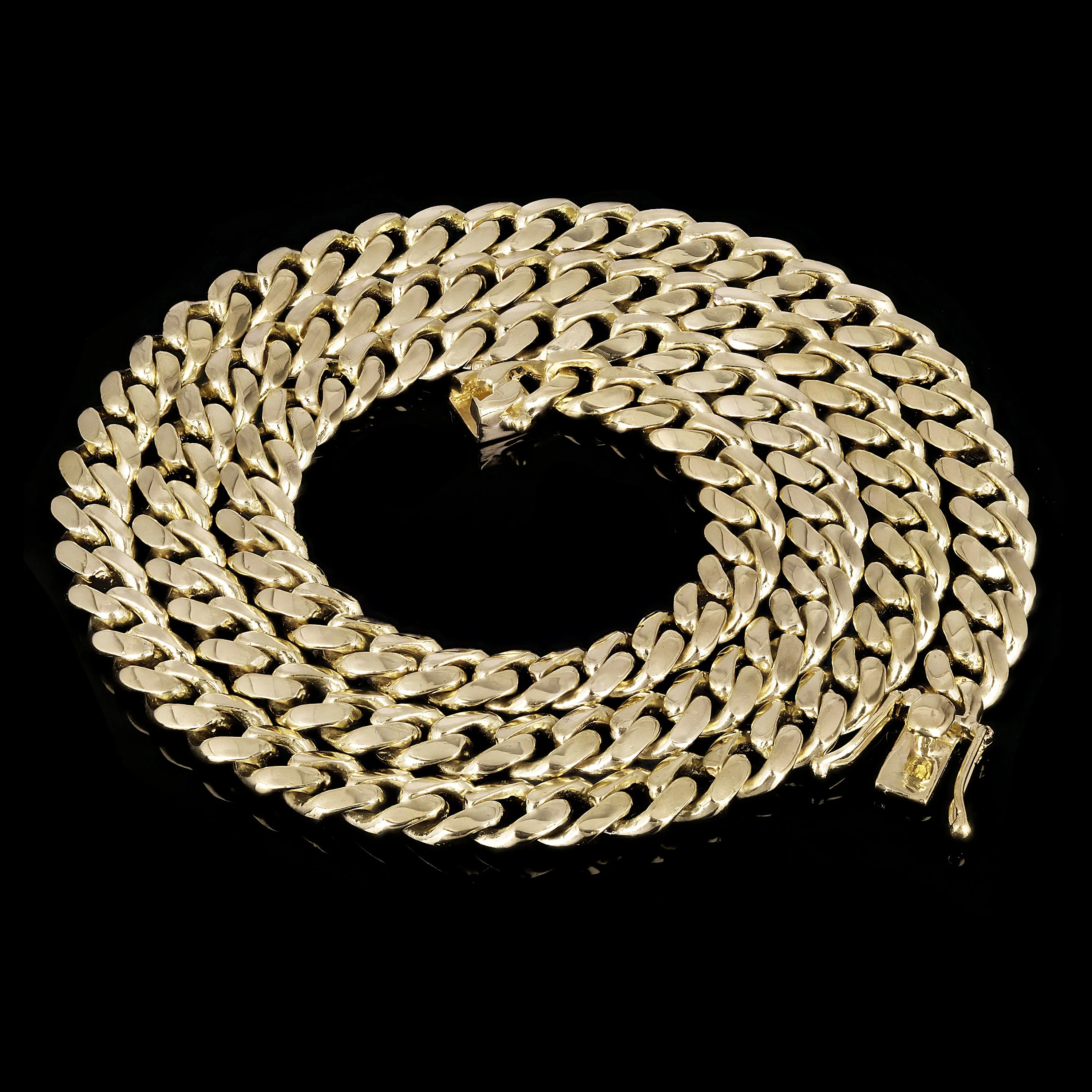 Men's 10k Yellow Gold Solid Miami Cuban Link Bracelet 7.5" 8mm 27.3 grams