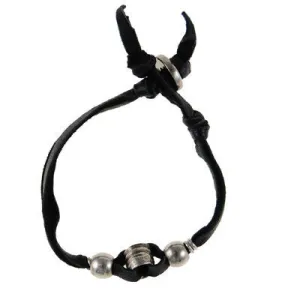 Mens Elastic Bracelet with Semi Precious Green Aventurine Stones and Faceted Bead