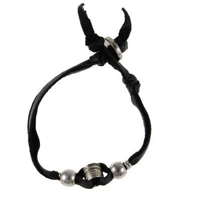 Mens Elastic Bracelet with Semi Precious Green Aventurine Stones and Faceted Bead