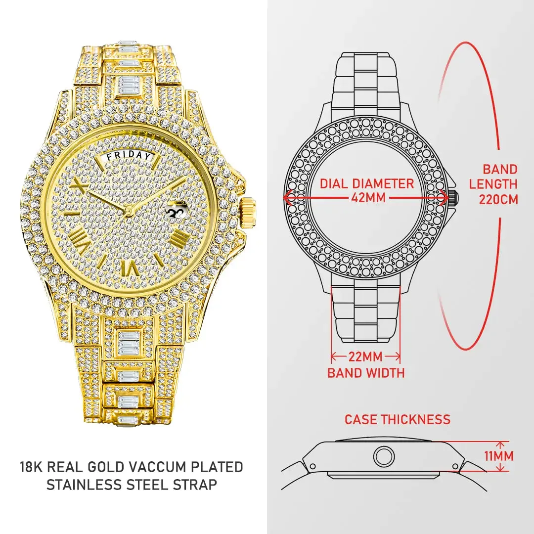 Men's Luxury Crystal Watch