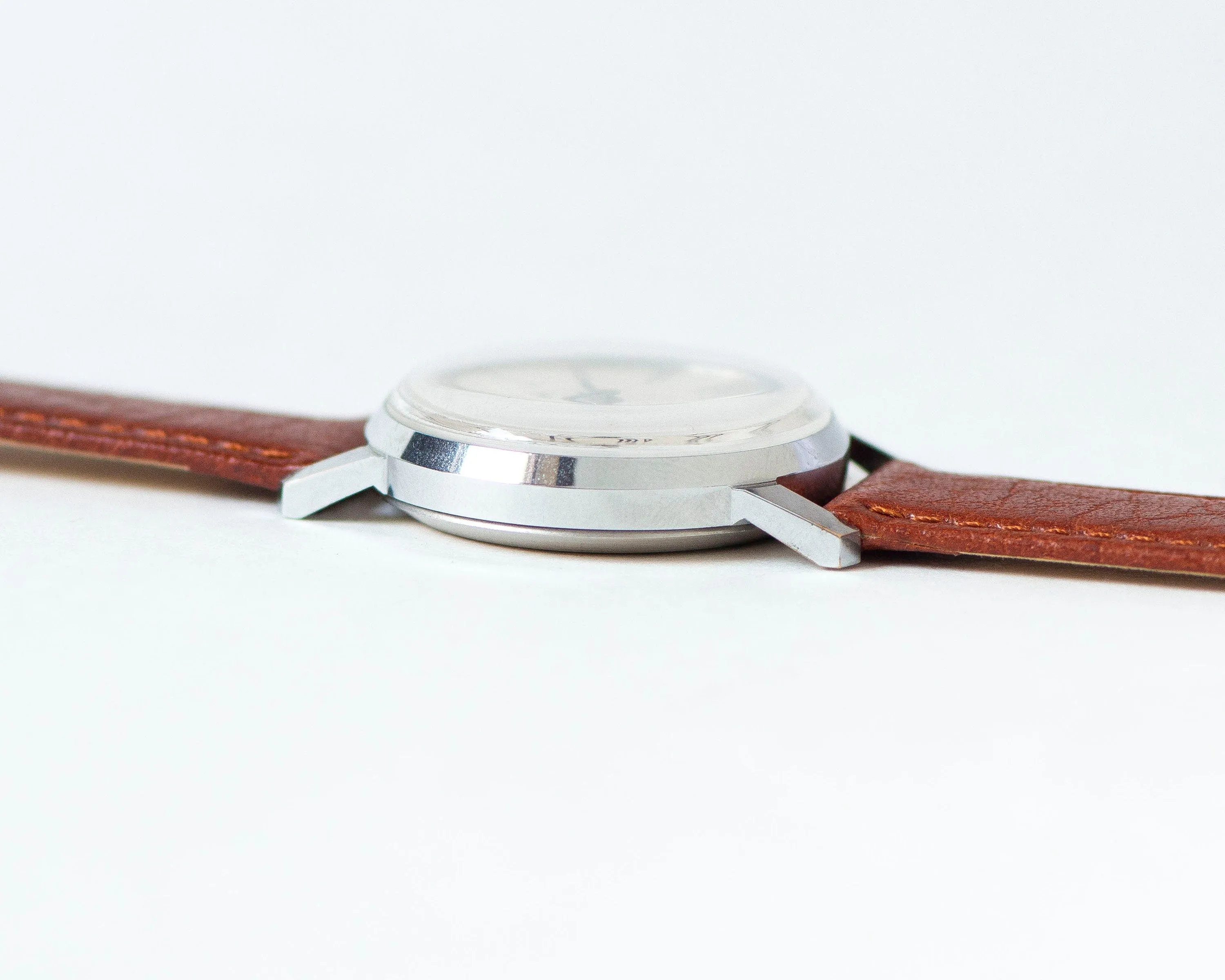 Men's wristwatch ZIM vintage, Roman numerals unisex watch, minimalist watch tomboy gift, dress watch boyfriend, premium leather strap new