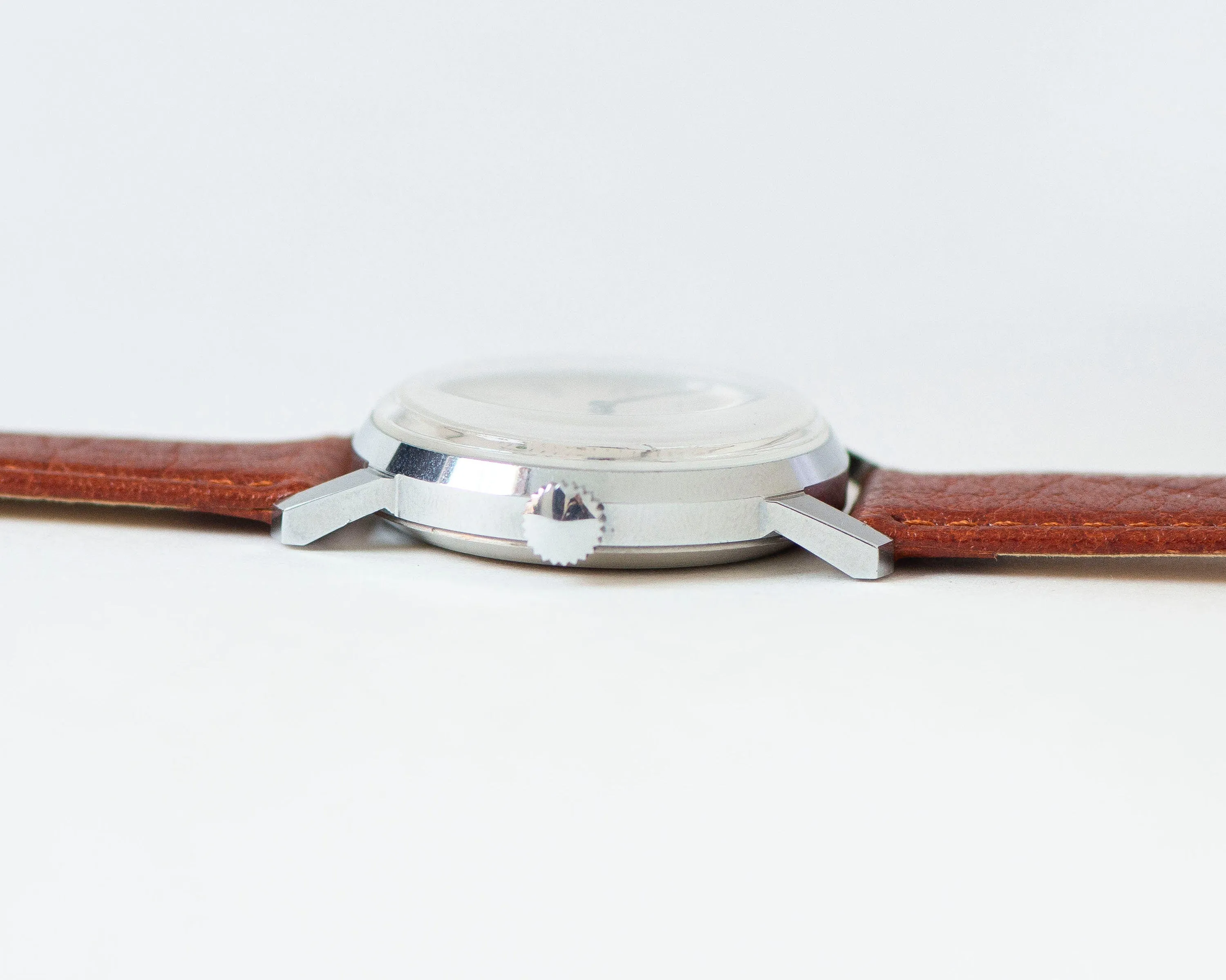 Men's wristwatch ZIM vintage, Roman numerals unisex watch, minimalist watch tomboy gift, dress watch boyfriend, premium leather strap new