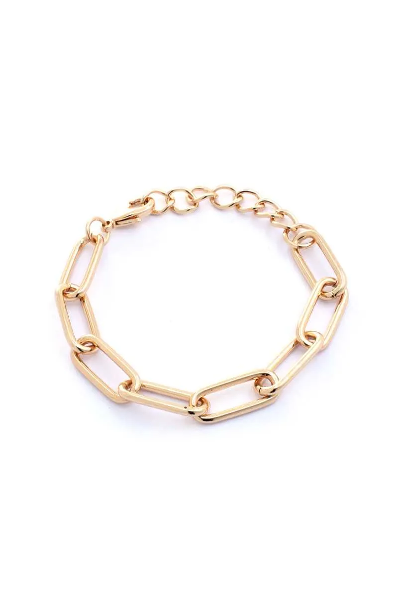 Metal Oval Link Chain Bracelet