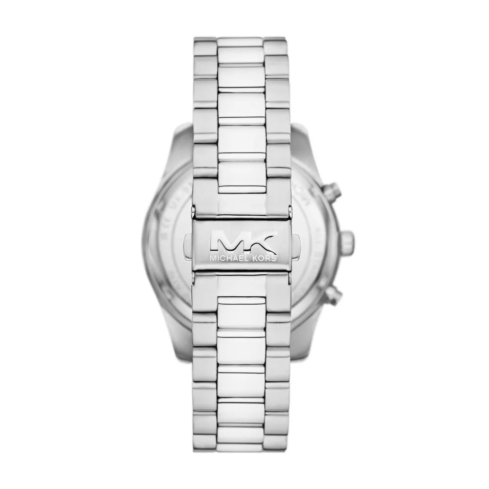 Michael Kors Lexington Chronograph Gents Green Dial Stainless Steel Watch