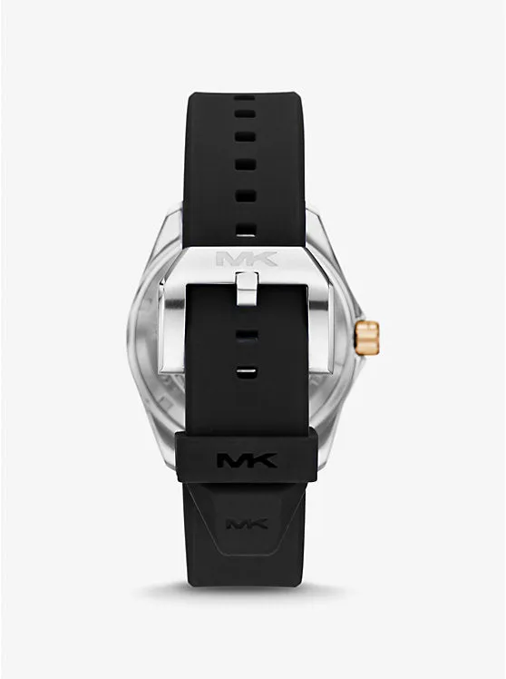 Michael Kors Oversized Maritime Gents Green Dial Silicone Strap Watch
