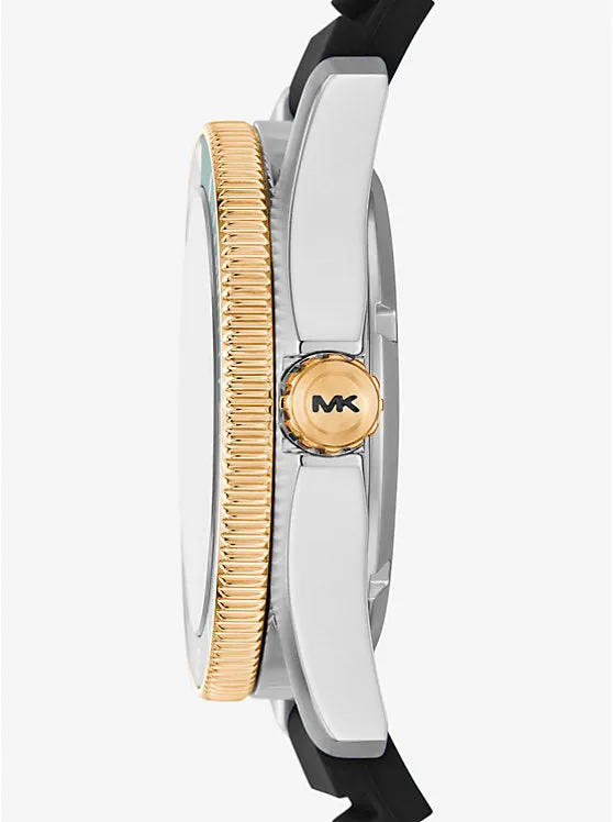 Michael Kors Oversized Maritime Gents Green Dial Silicone Strap Watch