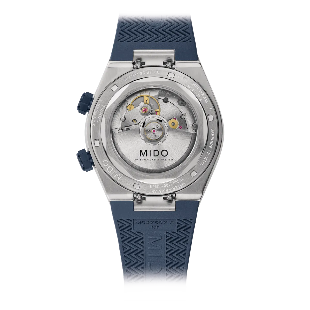 MIDO MULTIFORT 8 Two Crowns Blue Dial on Rubber