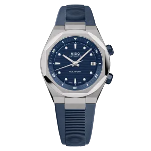MIDO MULTIFORT 8 Two Crowns Blue Dial on Rubber