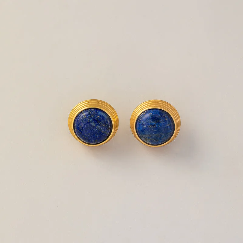 Mihmily brand-retro lapis lazuli earrings, personalized and high-end with good luck
