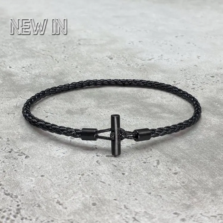 Minimal Bar Bracelet - Leather