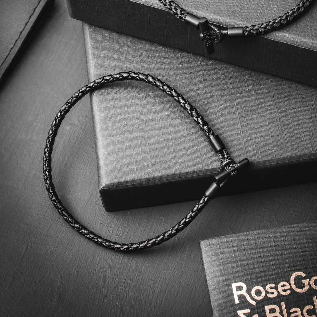 Minimal Bar Bracelet - Leather