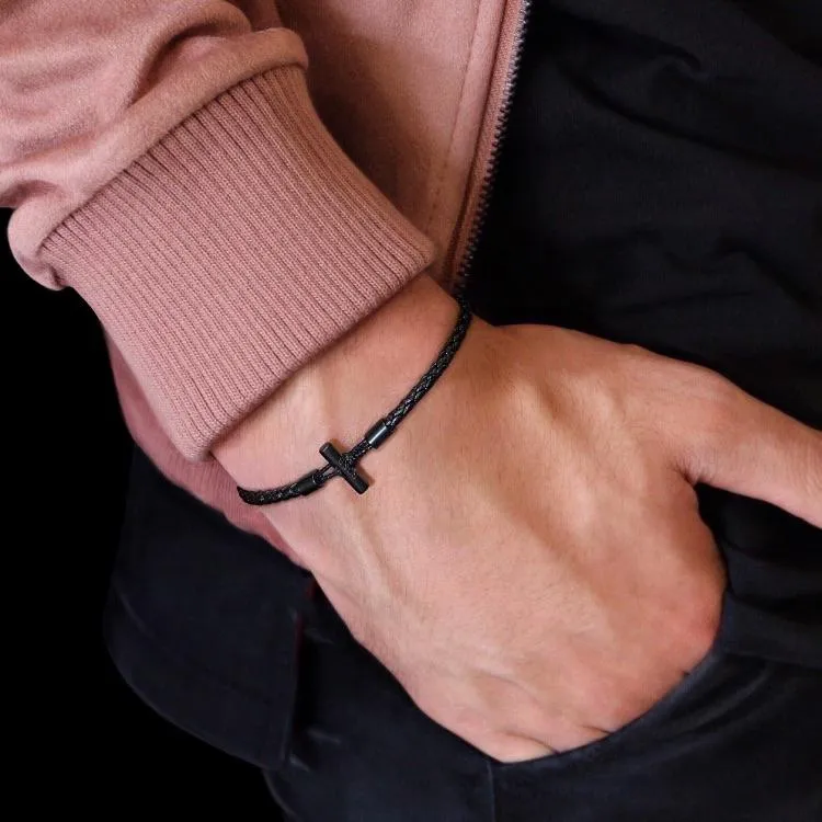 Minimal Bar Bracelet - Leather