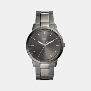Minimalist Men Quartz Grey Dial Analog Stainless Steel Watch FS5459