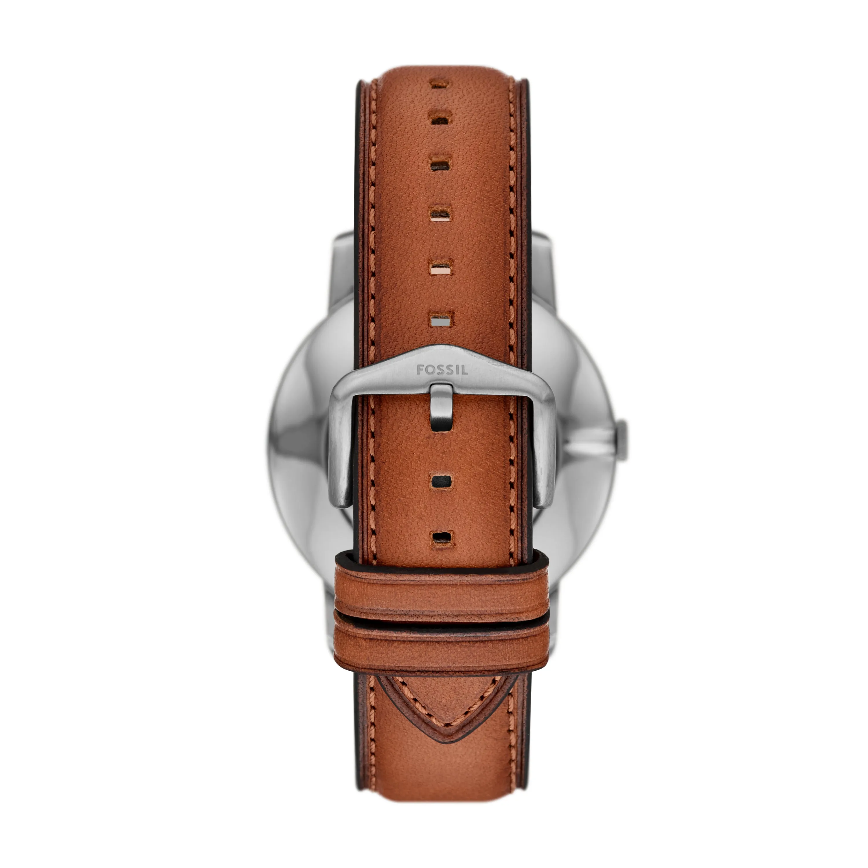 Minimalist Three-Hand Brown Leather Watch