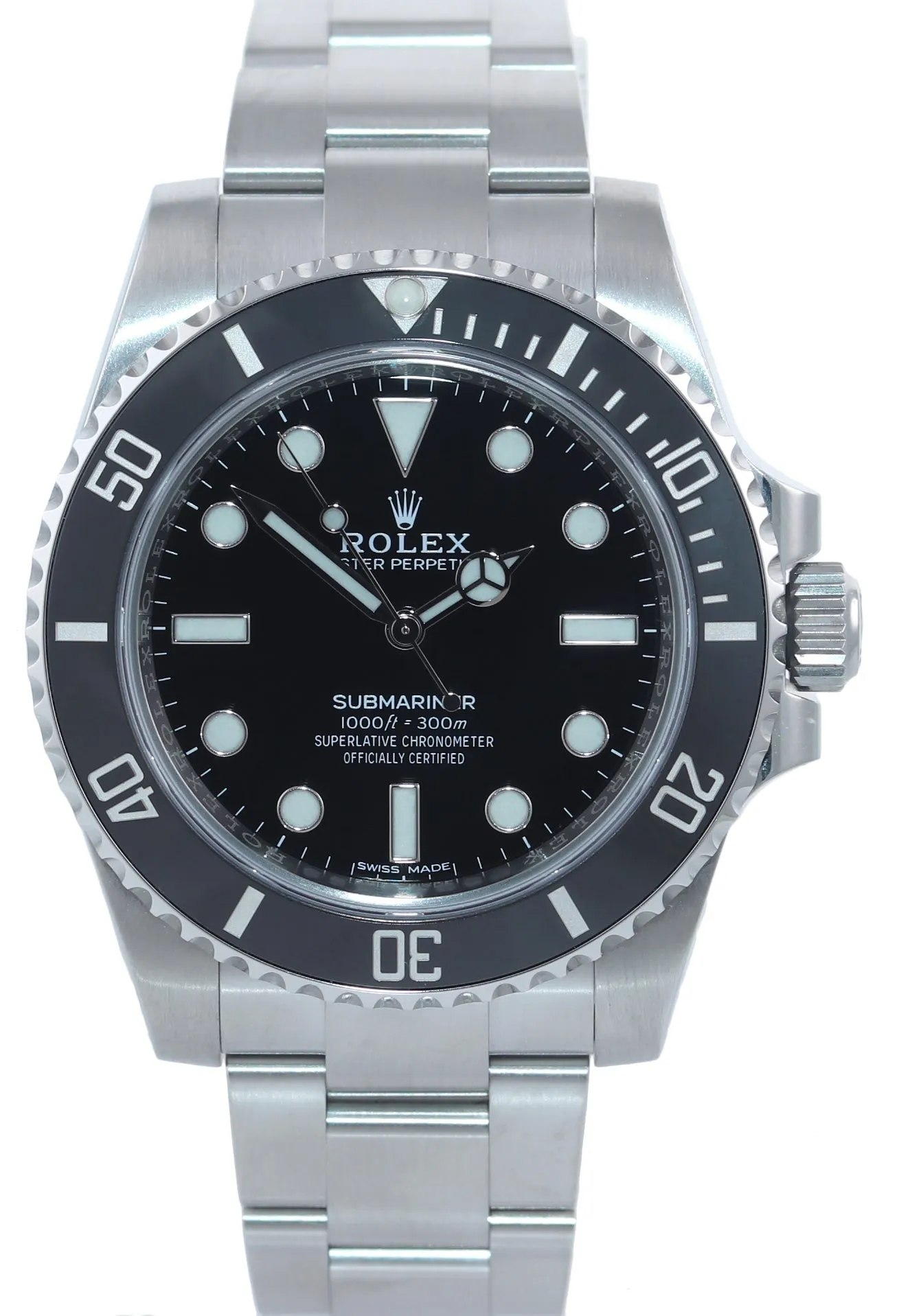 MINT 2019 Rolex Submariner No-Date 114060 Steel Black Ceramic 40mm Watch Box