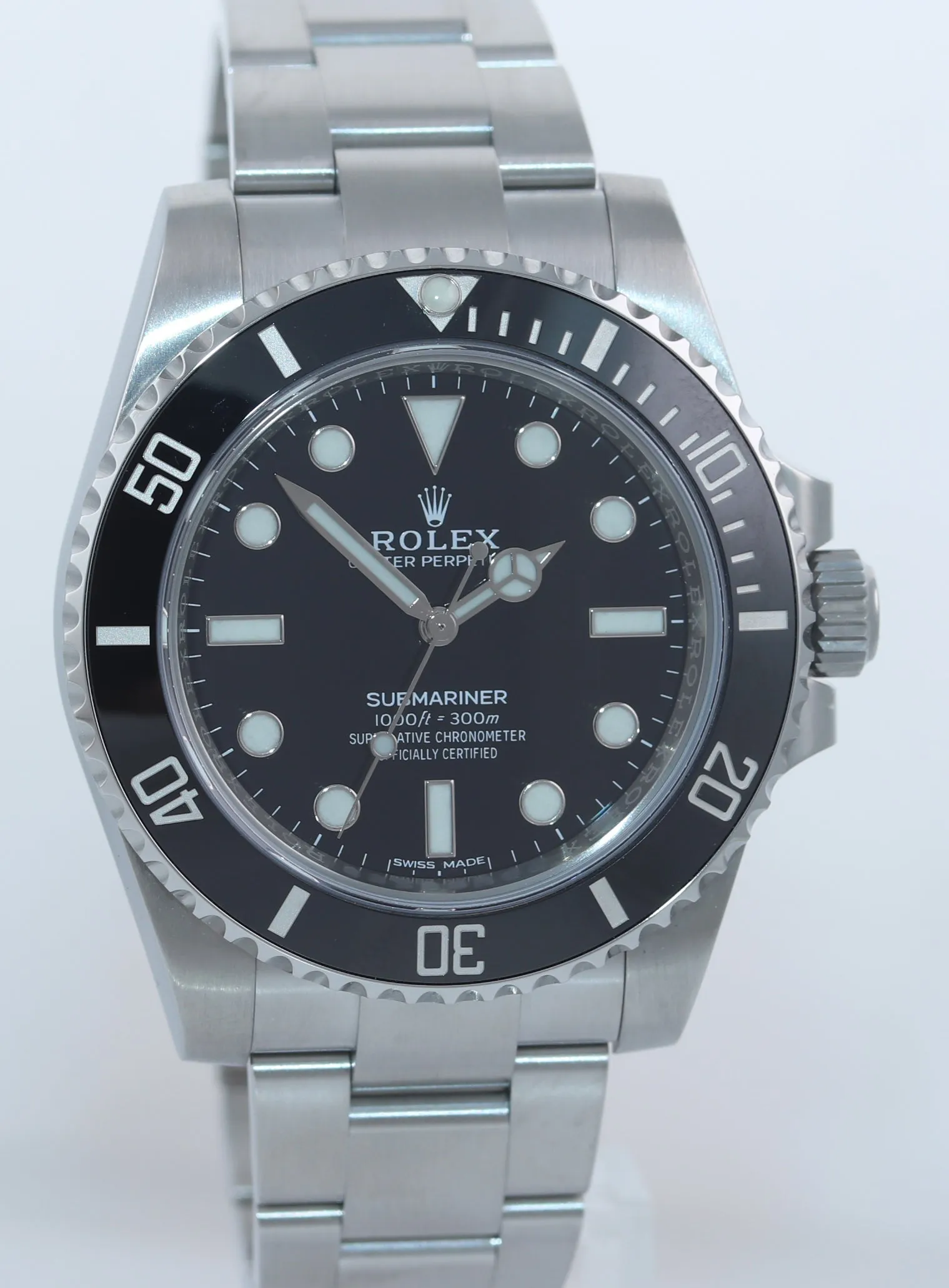 MINT 2019 Rolex Submariner No-Date 114060 Steel Black Ceramic 40mm Watch Box