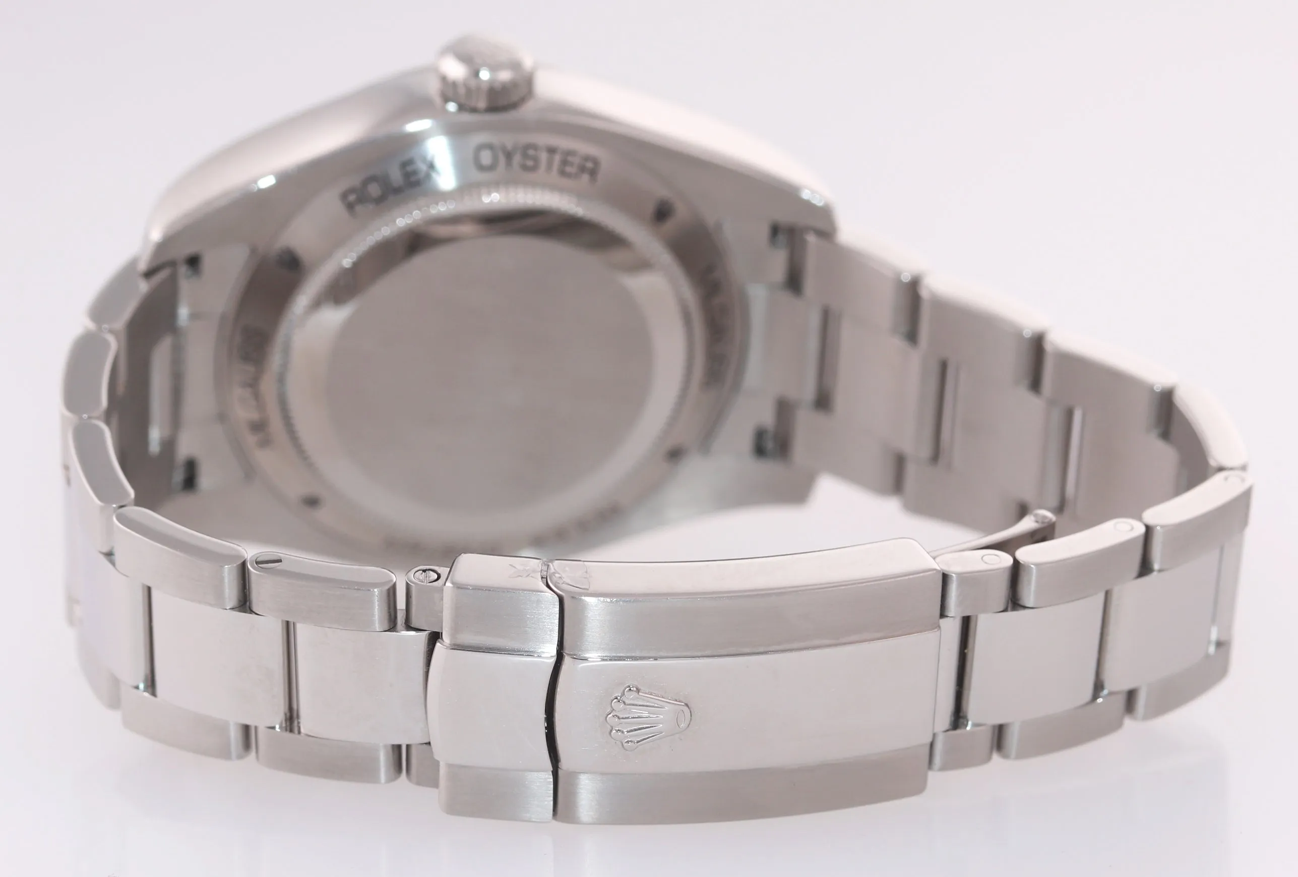 MINT Rolex Milgauss 116400 White Orange 40mm Steel Oyster Anti-Magnetic Watch