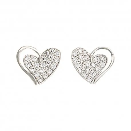 Montana Micro Pave Heart Ear Rings