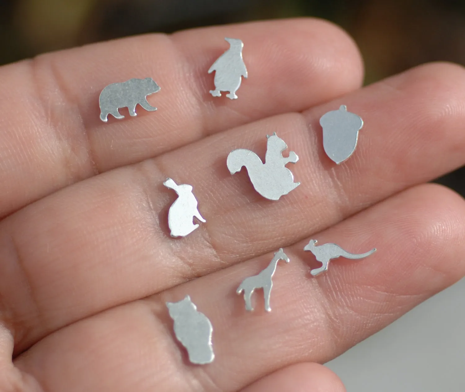 Most Tiny Metal Blank - Squirrel with Acorn Mini Blanks